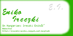 eniko ireczki business card